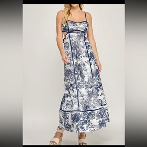 Whispering Blue Maxi Dress